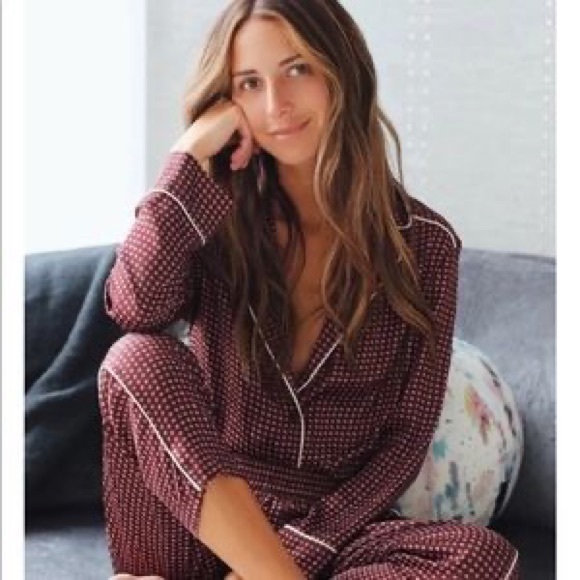 Something Navy satin pajama set - Picture 1 of 2